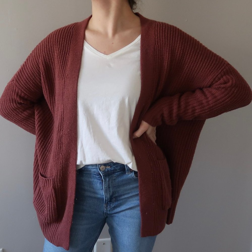 Women's Rust-Colored Cardigan